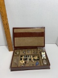 Box of Men’s Cufflinks and Tie Clips