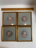 Set of Four Vintage Rudolf Lesch Fine Arts, Inc Classics on Gold Framed Prints