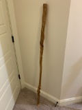 Unique Freemason Carved Wooden Walking Stick with Rubber Grip on Bottom