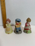 Set of 3 Vintage Jasco 1970s Bell Figurines