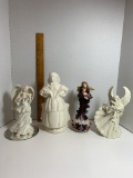 Lot of 4 Ceramic Angel Figurines