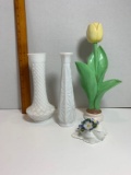 Lot of Flower Décor and Vases