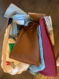 Box Lot of Assorted Linens (Includes: cloth napkins, cloth placemats, and more)