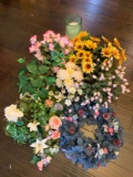 Lot of Assorted Faux Flowers