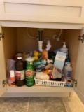 Cabinet Lot of Various Bathroom Items