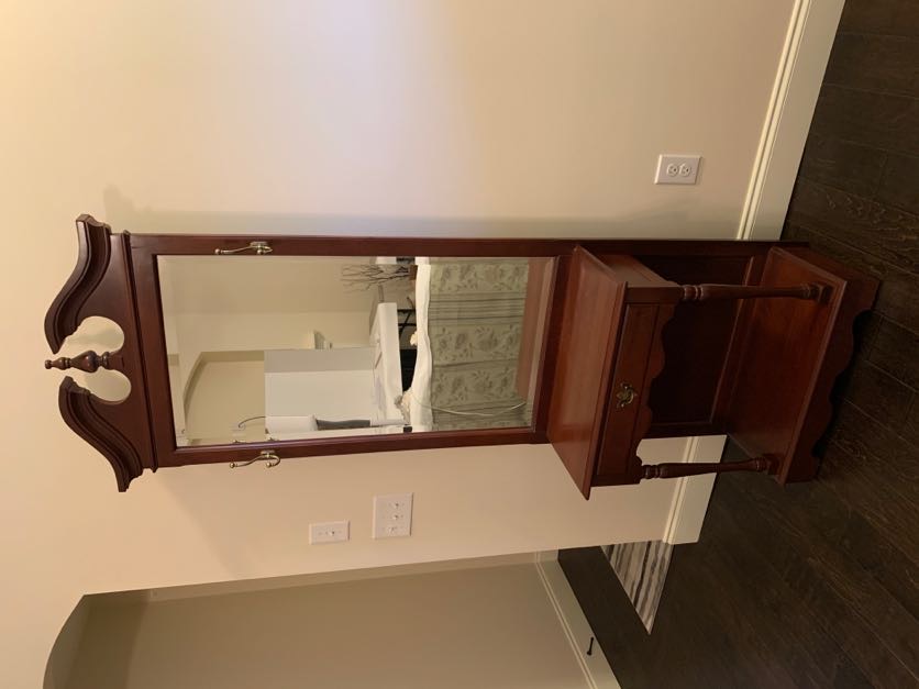 Tall Wooden Single Drawer Broyhill Hall Tree | Proxibid