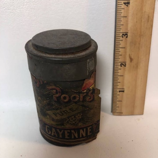 Poors Pure Cayenne Pepper Metal Canister
