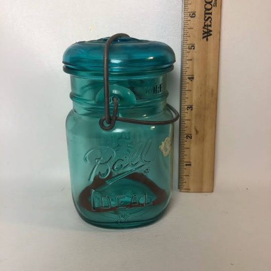 Blue Ball Bicentennial Celebration Jar with Glass Lid