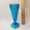 LE Smith Beaded Scroll Star Bud Vase - Electric Blue