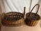 Lot of 2 Large Wicker Baskets