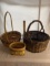 Lot of 3 Baskets