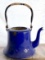 Vintage Blue Enamel Teapot