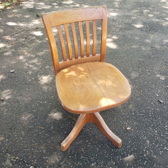 Antique Oak Desk Chair