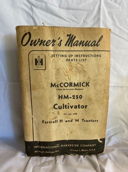 Vintage International Harvester Tractor Hand Book