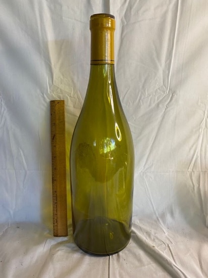 Large Glass Wine Bottle - Inverted Bottom