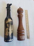 Lot of 2 Vintage Wood Pepper Grinders