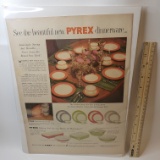 Vintage Pyrex Dinnerware Paper Magazine Ad