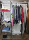 Assorted Clothing Lot and Rack