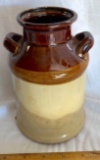 2-Tone Double Handled Pottery Milk Jug