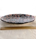 Hand Crafted Pottery Platter Signed on the Bottom