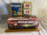 Lot of Games and Model Car Display Case