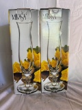Pair of MIKASA High Society Bud Vases with Boxes
