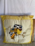 Vintage Hand Stitched Owl Pillow