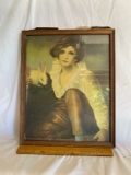 Antique Picture in Wood Frame