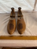 Set of 2 Antique Wood Shoe Stretchers with Handles