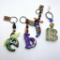 Lot of 4 Letter Keychains with Tags
