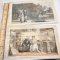 Pair of Vintage Prints - Doctor Syntax & Dairy Maid and Syntax Making a Discovery with Plate Numbers