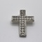 Sterling Silver Cross Pendant with Clear Stones