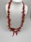 Vintage Polished Coral Branch Necklace