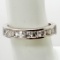 Sterling Silver Band with Clear Stones