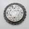 Early 950 Jerusalem Sterling Silver Pin with Mother-of-Pearl Star of David Center