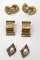 3 Pairs of Vintage Pierced Earrings