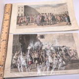 Pair of Vintage Prints Dr Syntax at Liverpool & Dr Syntax with the Skimmington Riders by Rowlandson