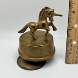 Brass Unicorn Music Box