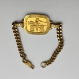 Gold Tone Libra Zodiac Bracelet