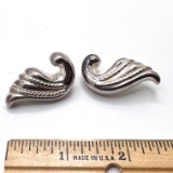 Airess 925 Sterling Silver Large Pierced Earrings