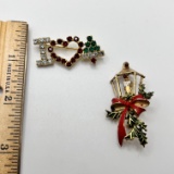 Pair of Christmas Pins