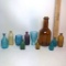 Lot of Small Colored Glass Bottles