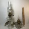 Lot of Crystal Oil Lamps turned into Electric Lamps