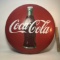Rare Enameled Metal Coca-Cola Button Sign