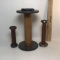 Lot of Vintage Wood and Metal Mill Spools