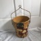 Vintage Hand Painted Metal Milk Bucket