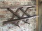 Vintage Wood Foldable Hanging Shelf/ Coat Rack