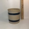Cobalt Blue Striped Stoneware Crock