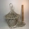 Wicker Hanging Basket with Removable Top