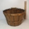 Fruit Gathering Basket with Metal Handle and Wood Kindling